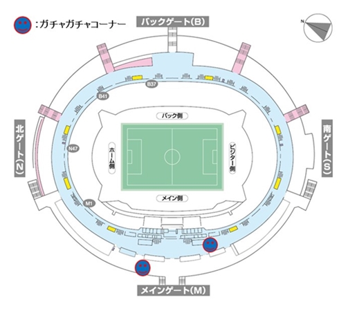 ガチャガチャコーナー案内図