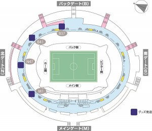 場内売店地図(グッズ売店)